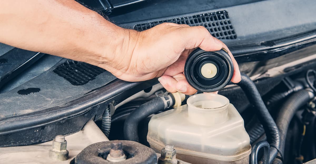 Mechanic working on a car